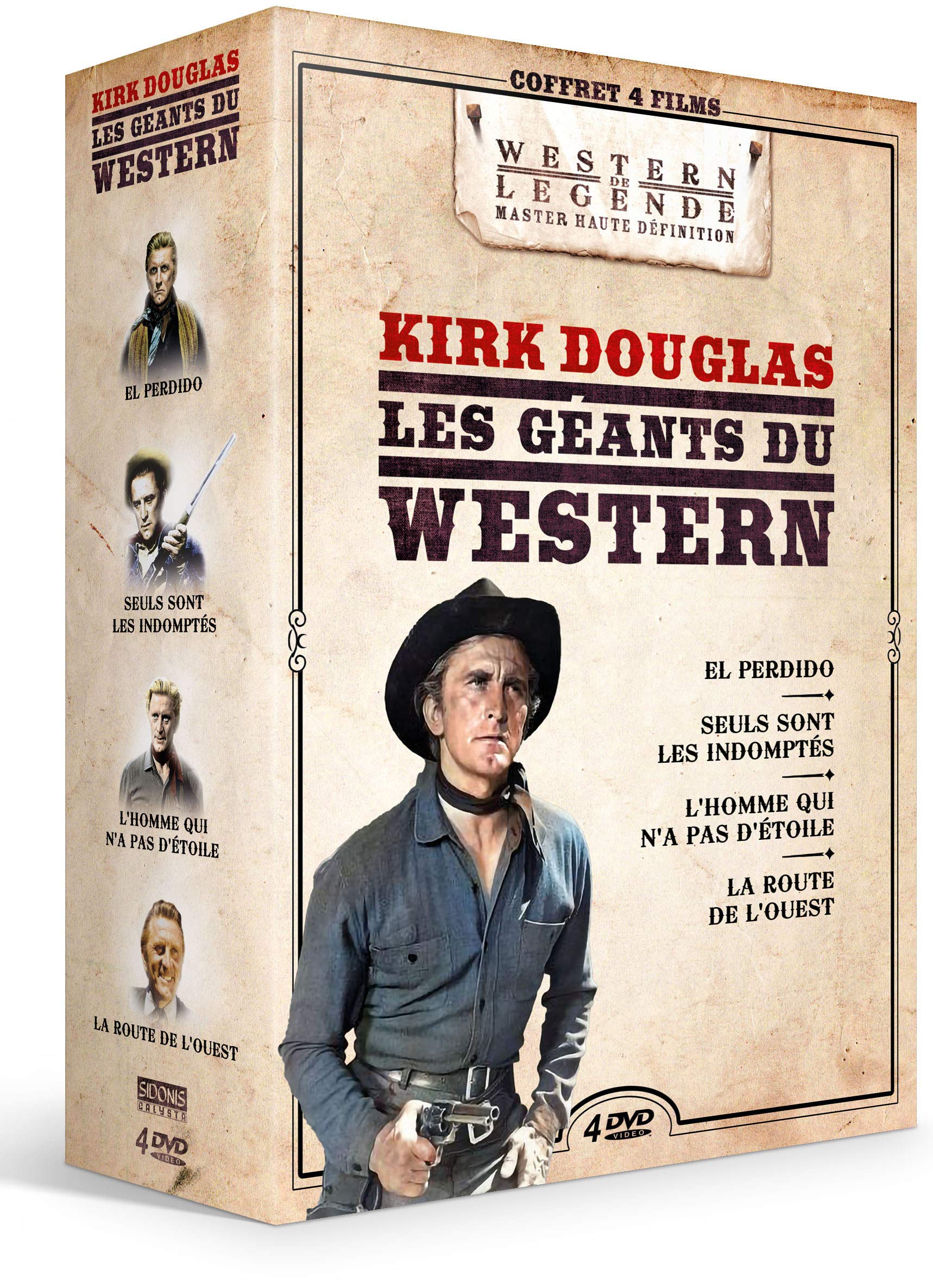 Kirk Douglas-Les Géants du Western : l'homme Qui n'a Pas d'étoile + Seuls sont Les indomptés + El Perdido + La Route de l'ouest Movies