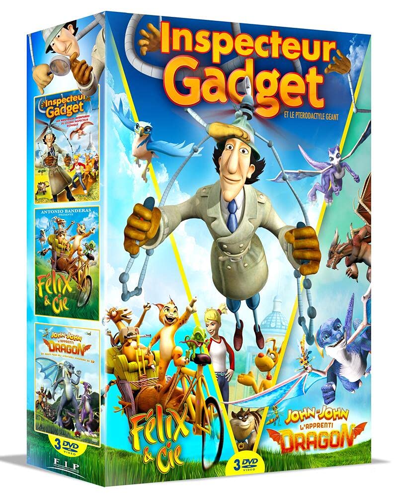 Coffret felix et cie ; inspecteur gadget ; john-john, l'apprenti dragon Movies