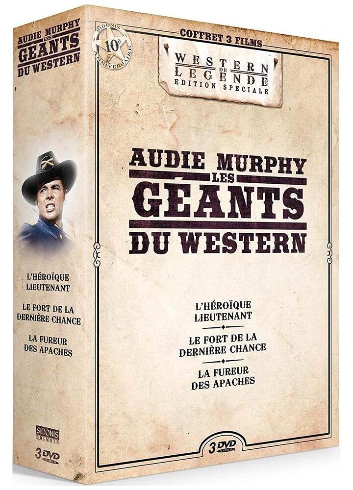 Audie murphy - coffret 3 films : lhéroïque lieutenant + la fureur des apaches + le fort de la dernière chance Movies