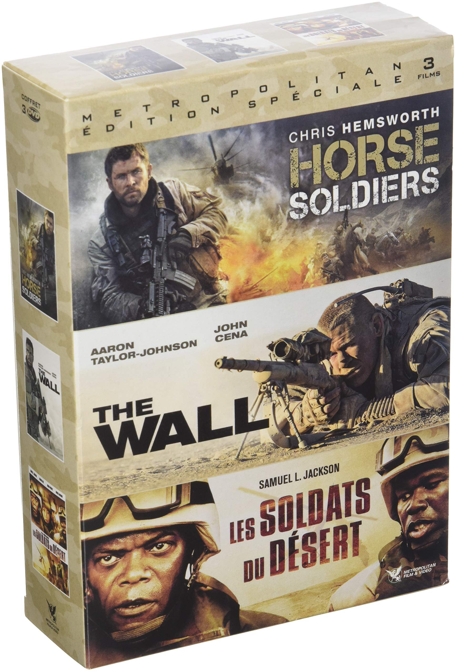 Coffret guerres du 21ème siècle 3 films : horse soldiers ; the wall ; les soldats du désert Movies