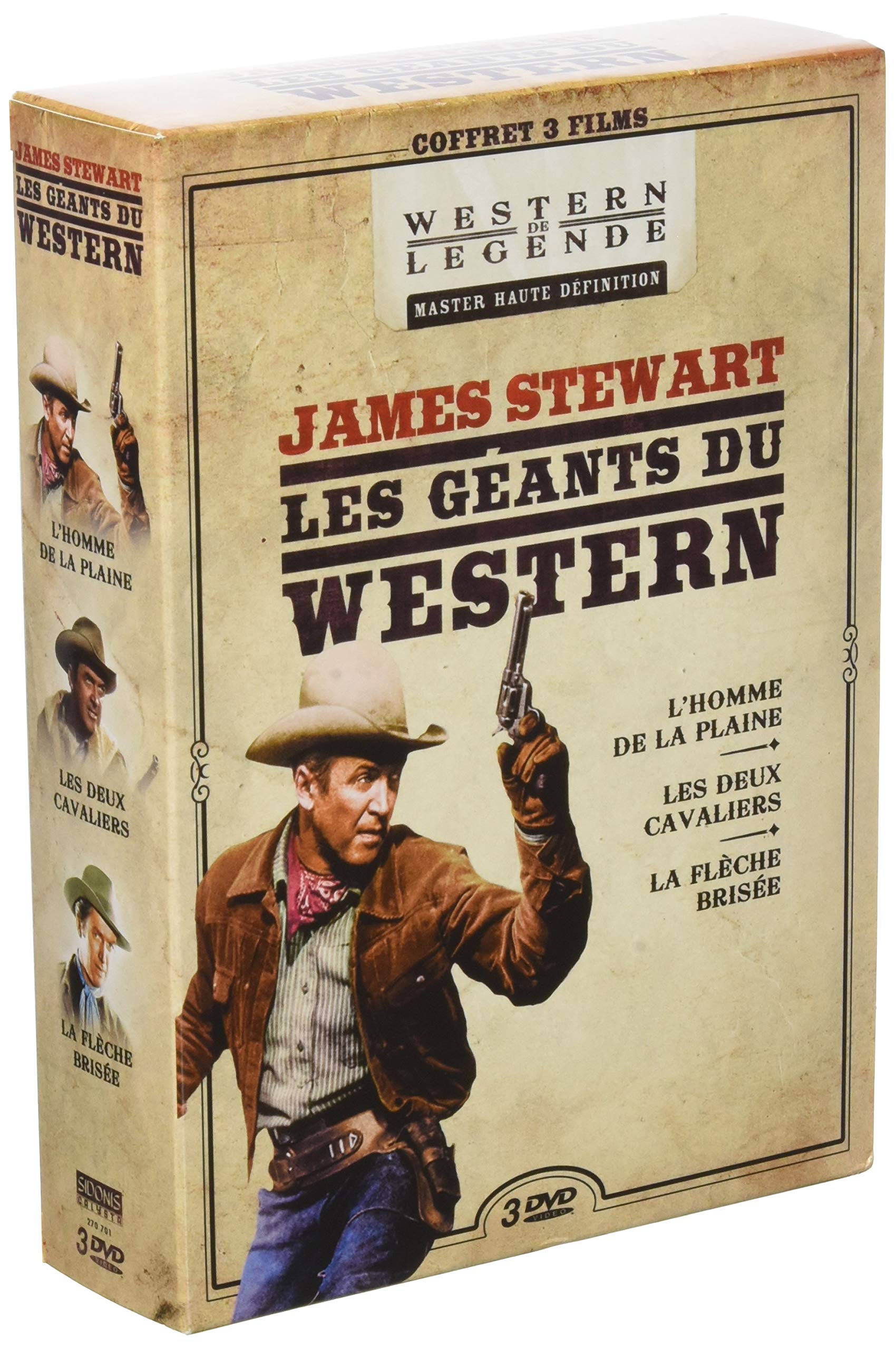 Coffret james stewart 3 films : l'homme de la plaine ; les deux cavaliers ; la flêche brisée Movies