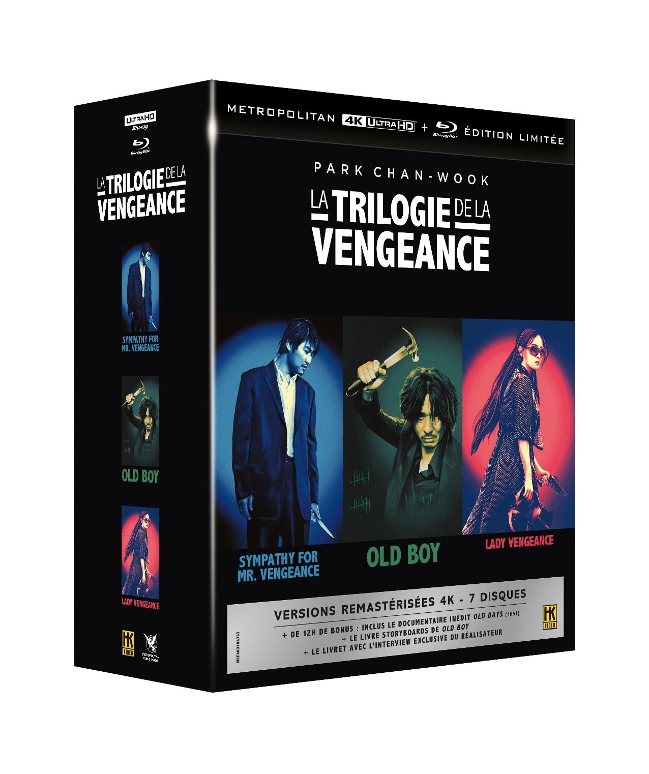 COFFRET LA TRILOGIE DE LA VENGEANCE - HK - DIGIPAKS Edition Limitée - COMBO 4K + BRD + LIVRET + 1 BRD BONUS Movies
