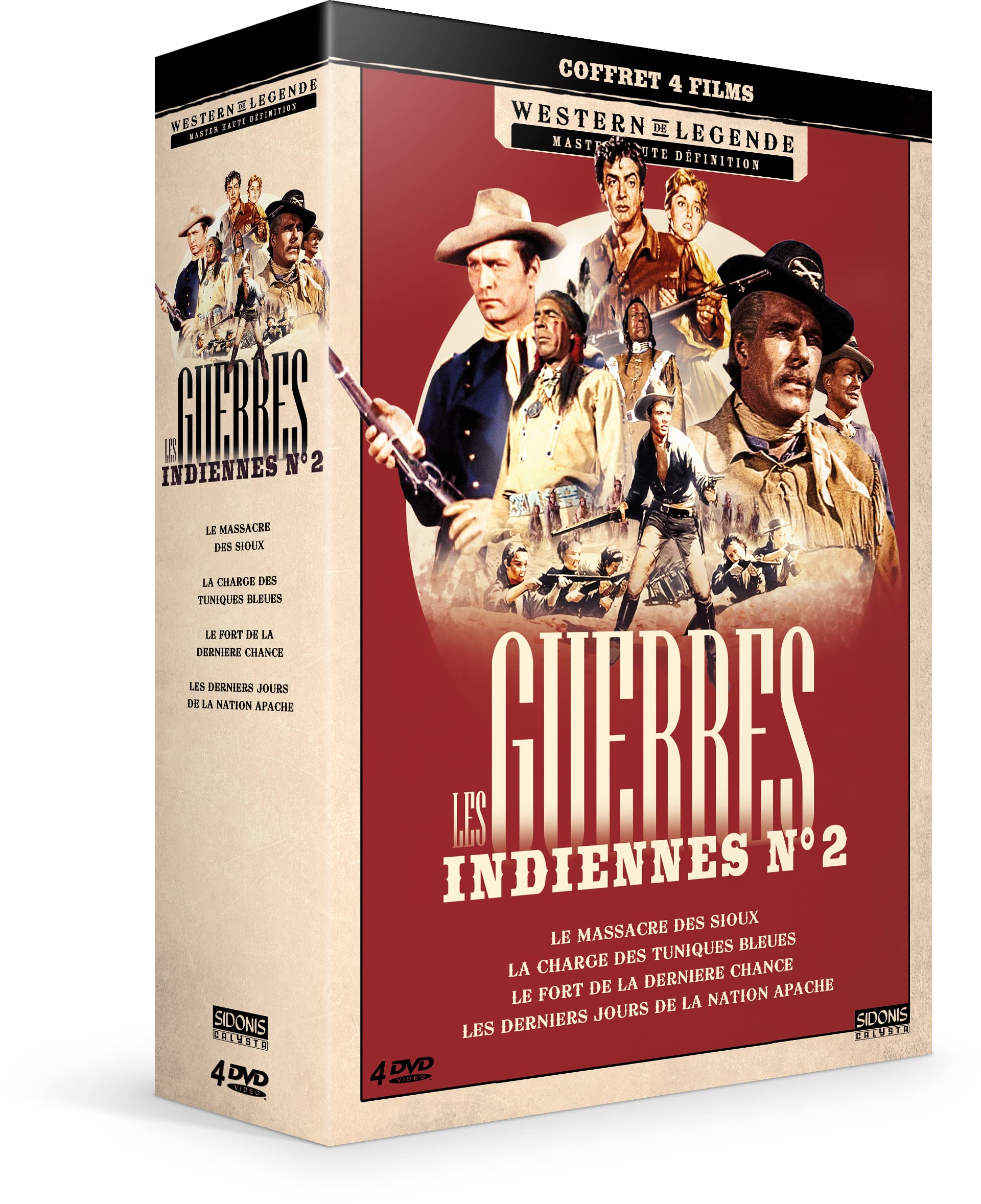 Les Guerres Indiennes n°2-Coffret : Le Massacre des Sioux + La Charge des Tuniques Bleues + Le Fort de la dernière Chance + Les Derniers Jours de la Nation Apache Movies