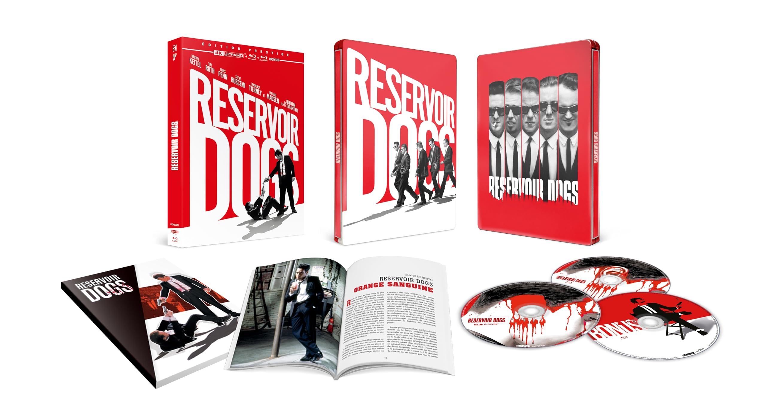 Reservoir Dogs Edition prestige limitée – Steelbook - 4K ultra HD + Blu-Ray + Blu-Ray Bonus + Livret 40 pages Movies
