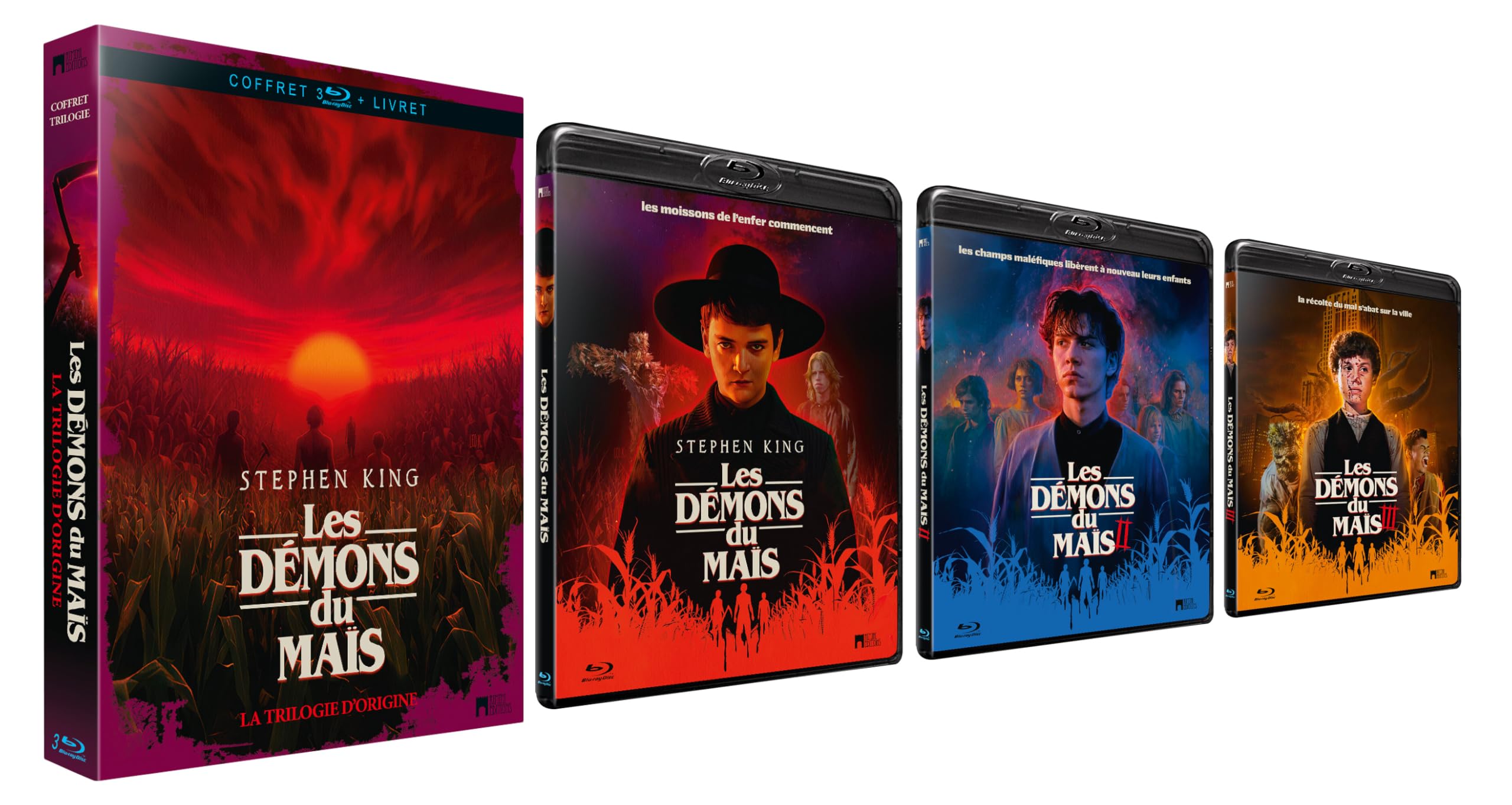 Coffret Les Démons du maïs-La Trilogie d'origine - blu-ray dvd