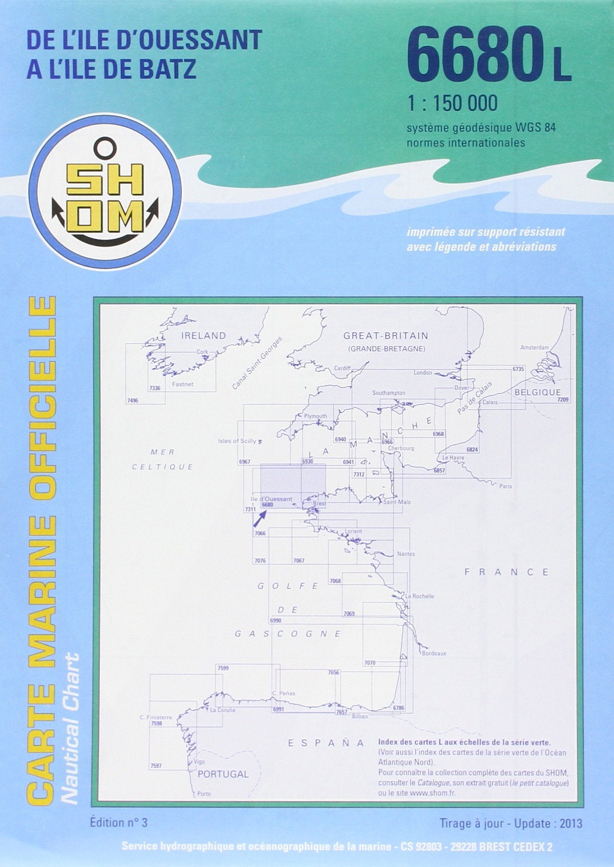 Carte marine : De l'île d'Ouessant à l'île Batz book
