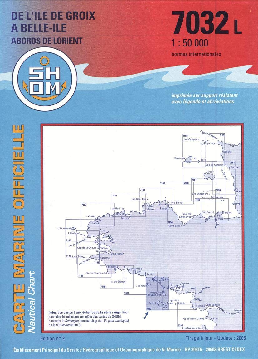 Carte marine : Ile de Groix à Belle-Ile Geology & Geography
