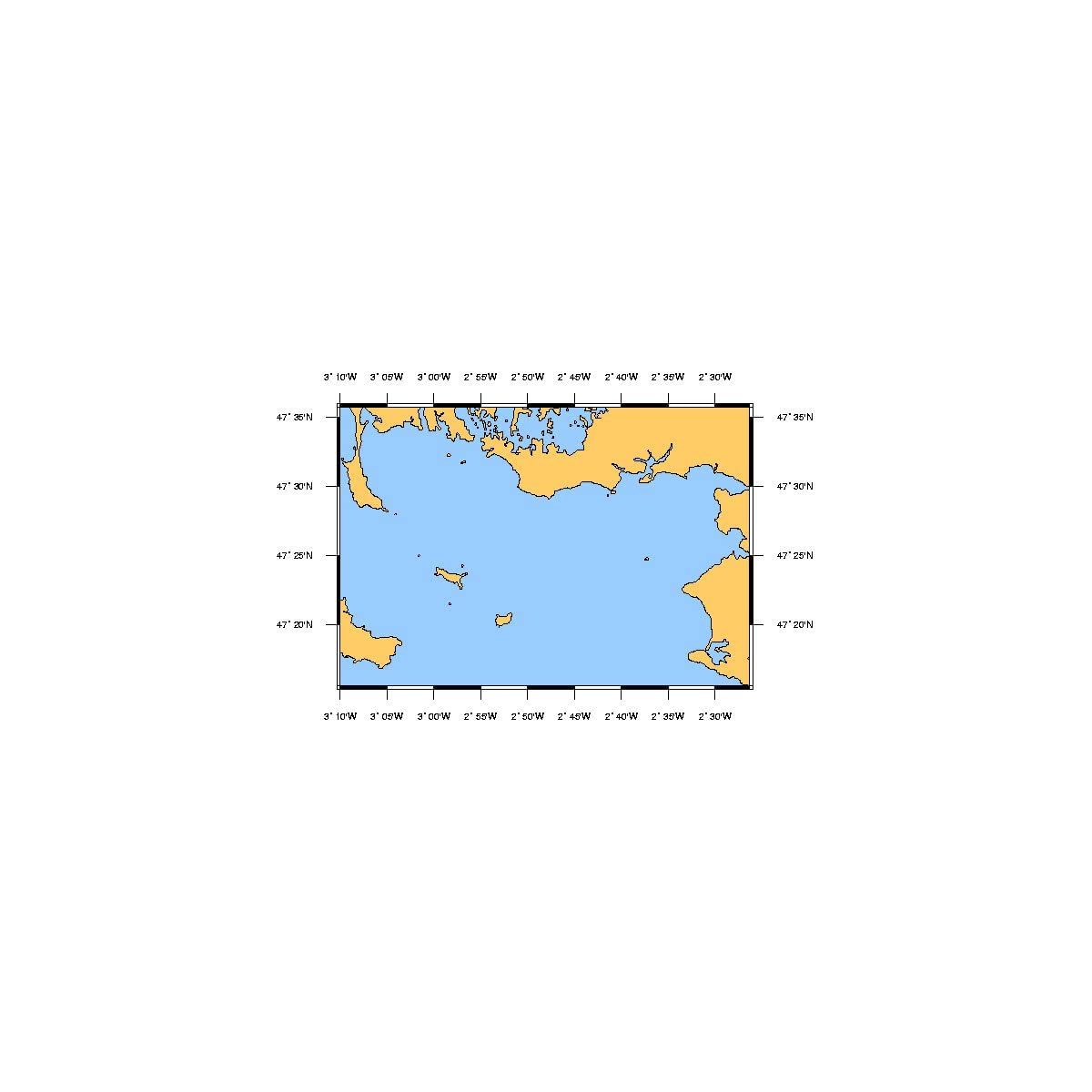 Carte marine : De Quiberon au Croisic Geology & Geography