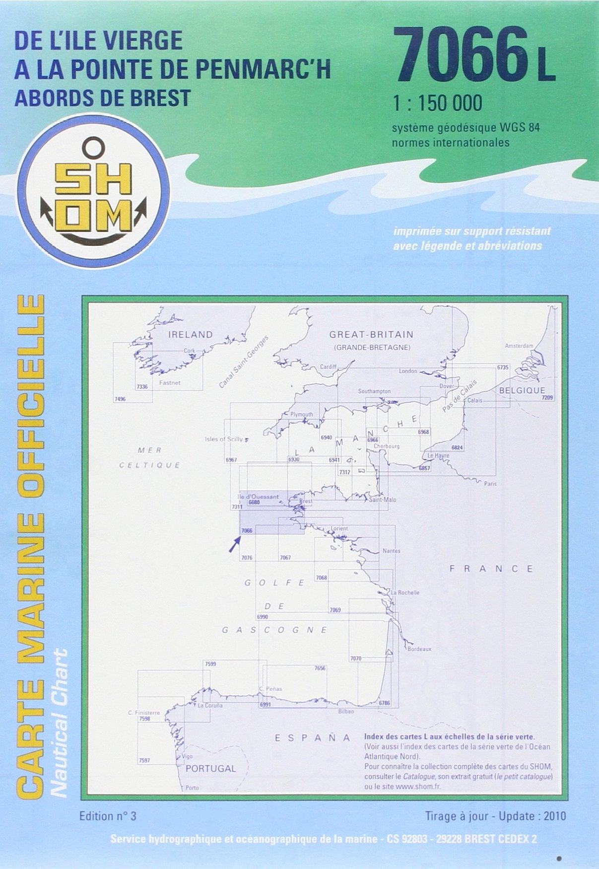 Carte marine : île Vierge à Penmarc'h Geology & Geography