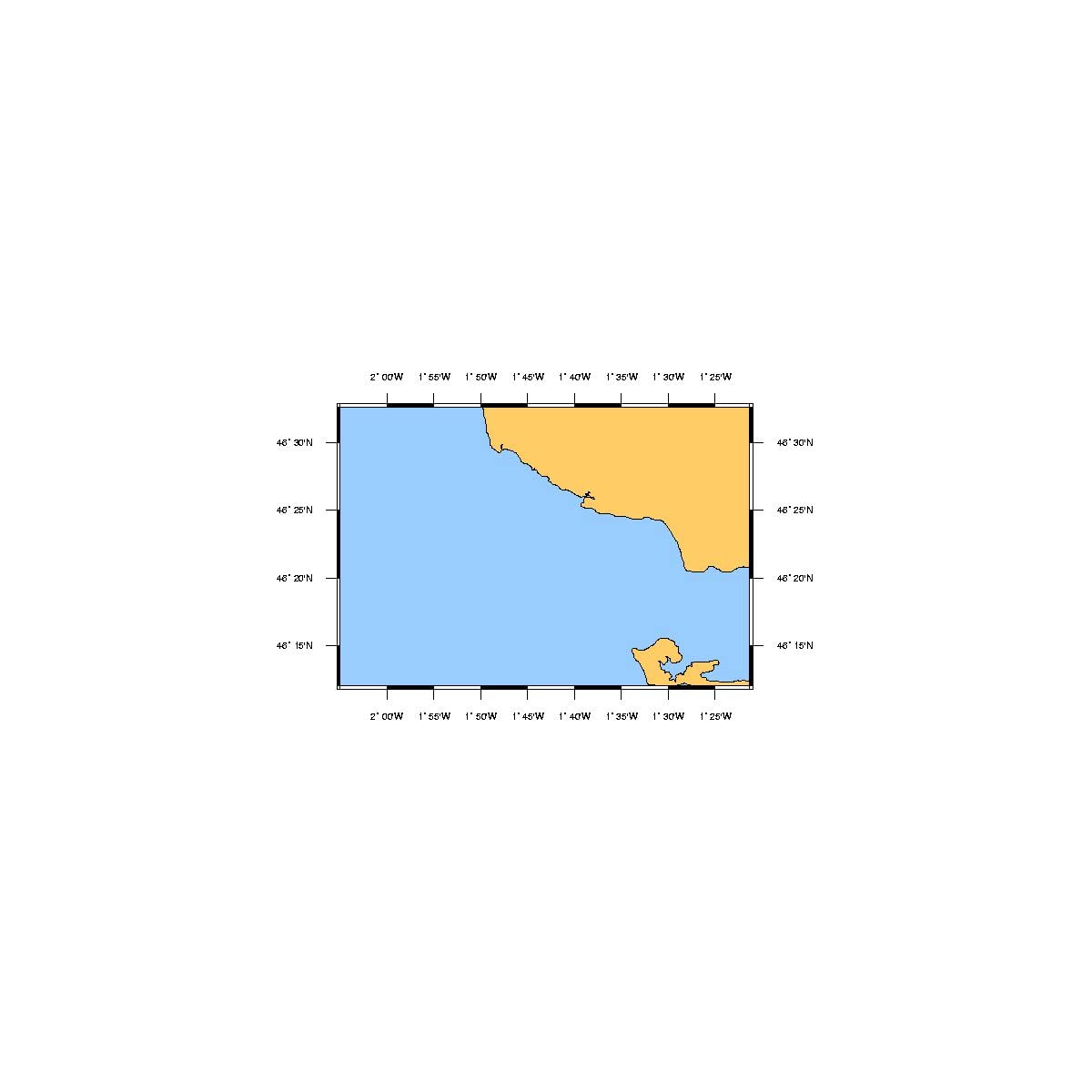 Carte marine : Sables d'Olonne - Île de Ré Geology & Geography
