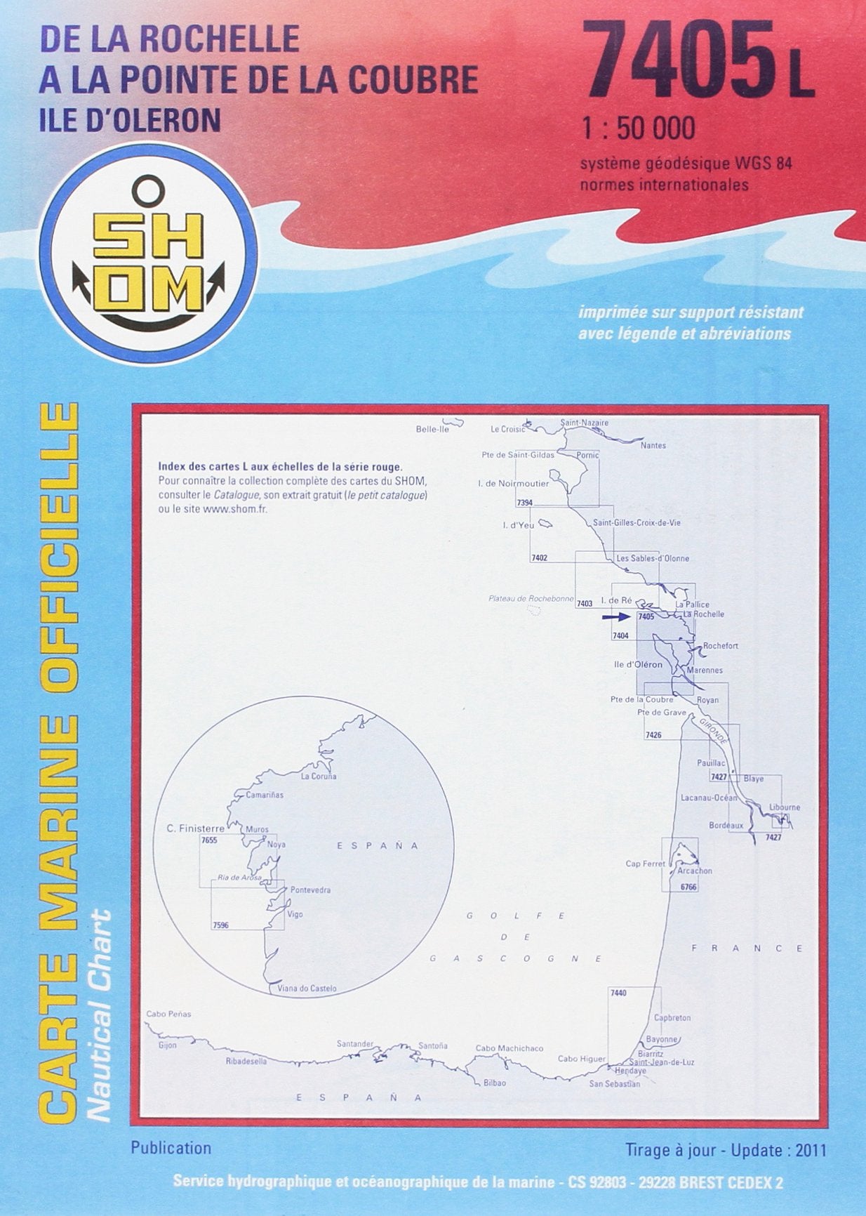 Carte marine : Rochelle - Pointe de la Courbe Geology & Geography