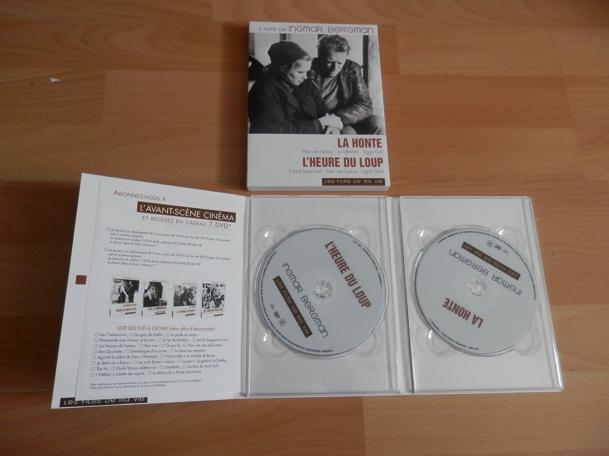 Coffret ingmar bergman : la honte ; l'heure du loup Films