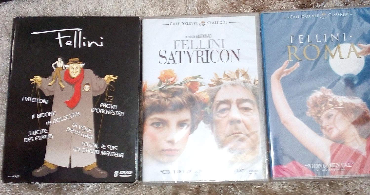 Coffret Fellini 8 DVD : La Dolce Vita / Juliette des esprits / Il bidone / I Vitelloni / La Voce della luna / Répétition d'orchestre / Fellini, je suis un grand menteur Box sets