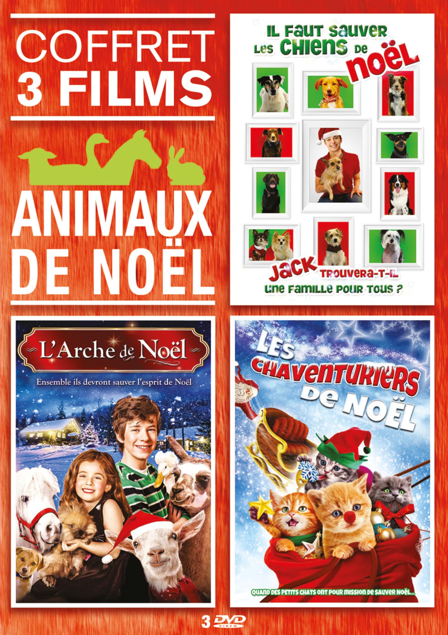 Animaux de noël - coffret 3 films : il faut sauver les chiens de noëm + l'arche de noël + les chaventuriers de noël Movies