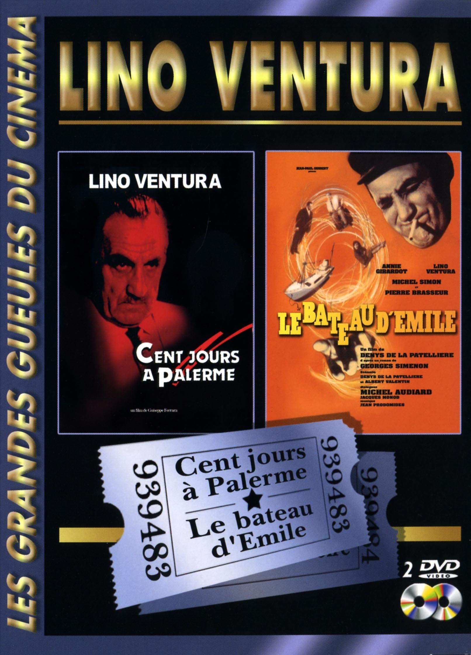 Coffret Lino Ventura 2 DVD : le Bateau Emile / Cent jours a palerme Films