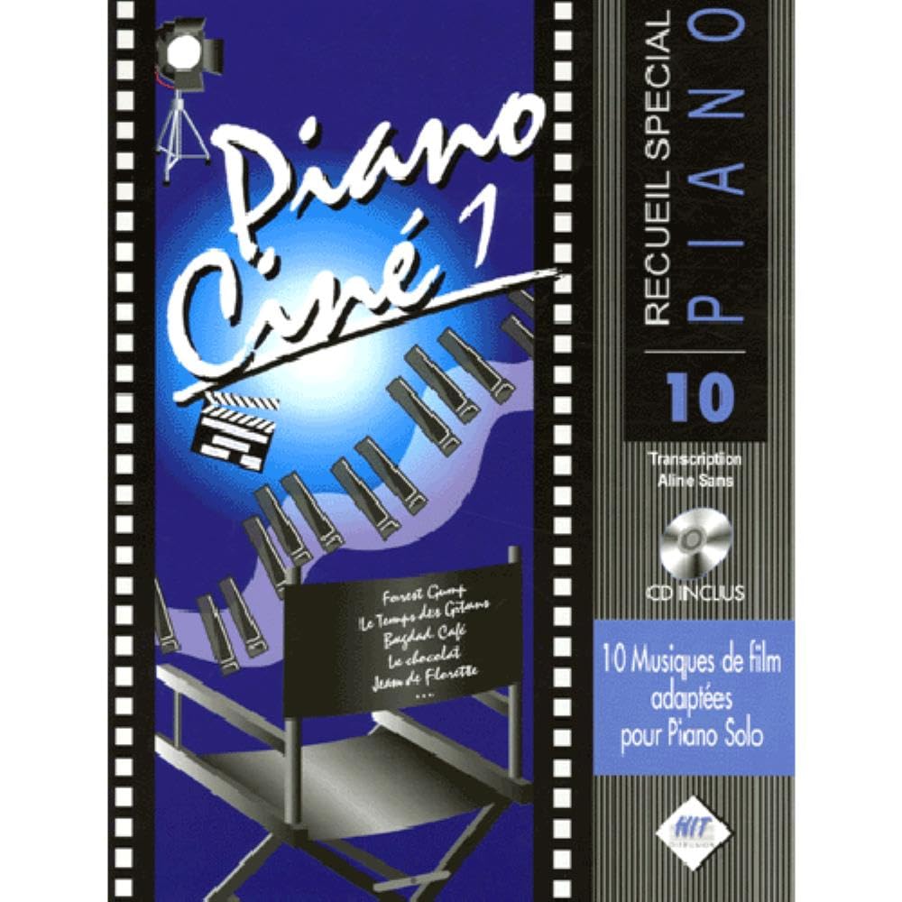 Piano cine 1 : Recueil special piano n°10: 10 musiques de film adaptées pour Piano Solo Sheet Music