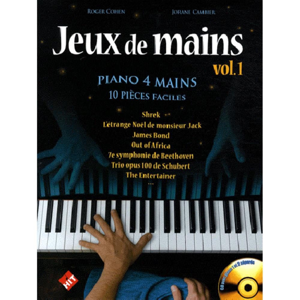 Jeux de Mains + CD: Volume 1, Piano 4 mains 10 pièces faciles Sheet Music