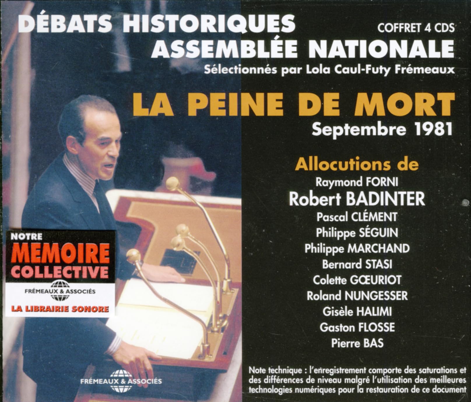 La Peine de Mort Septembre 1981-Débats Historiques Assemblee Nationale cd