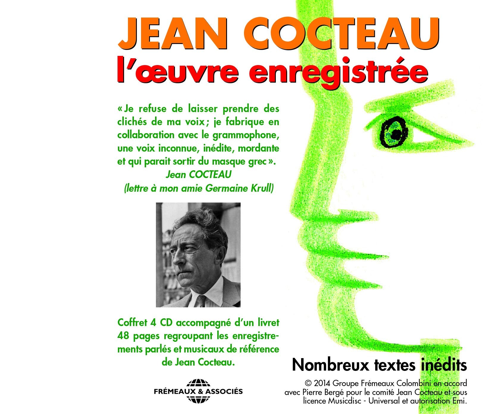 Jean Cocteau, l'oeuvre enregistrée cd