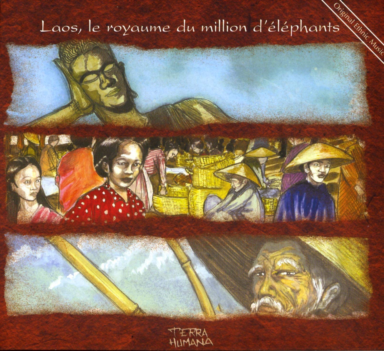 Laos, royaume du million - cd d'elephant-original ethnic book