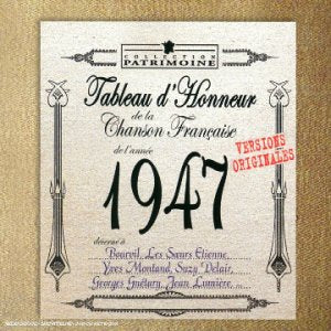 1947-Tableau d'honneur De La Chanson Française cd