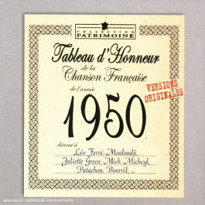 1950-Tableau d'honneur De La Chanson Française cd