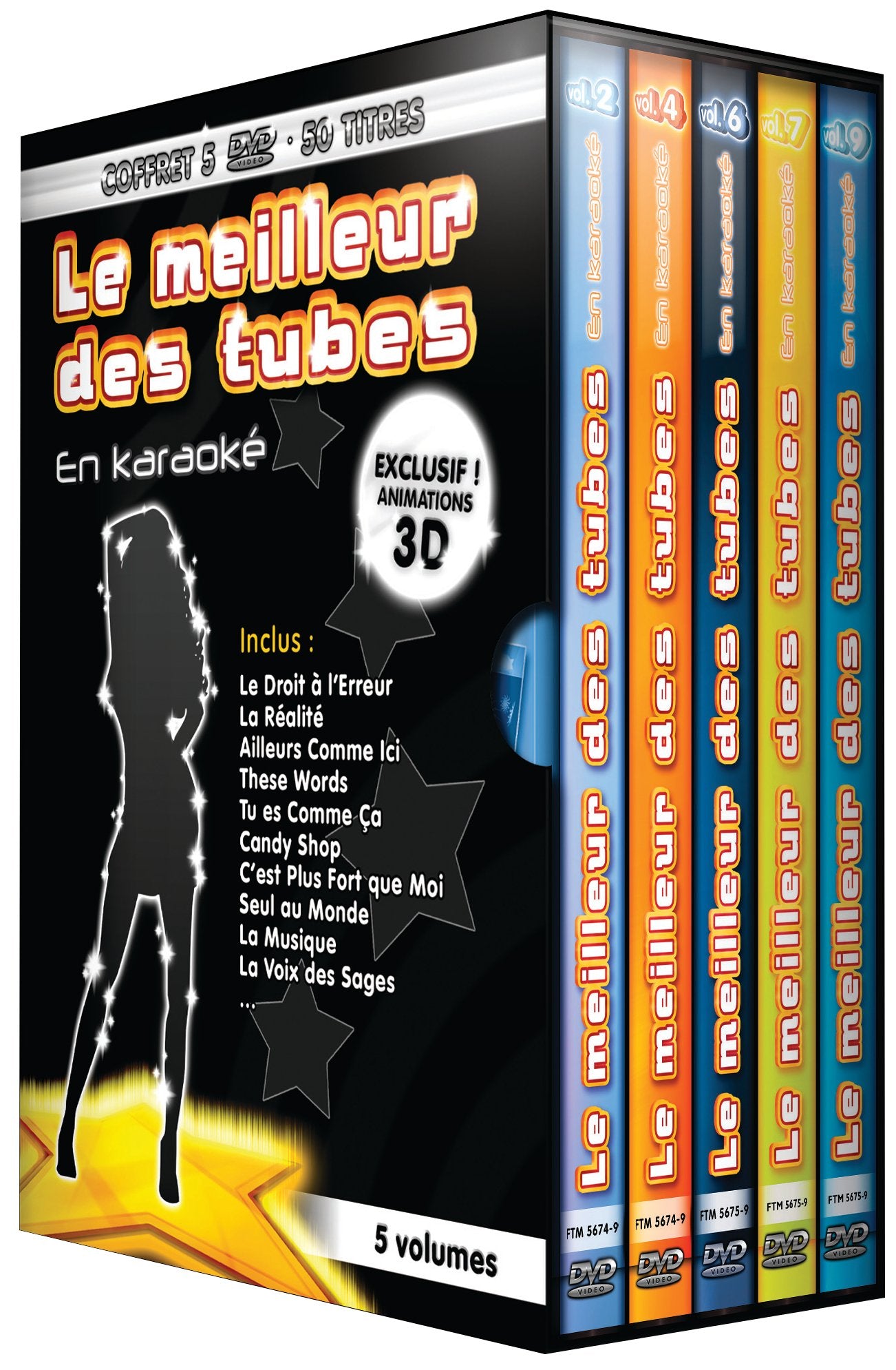 Le Meilleur des tubes en karaoké (Vol. 6 à Vol.10) - Coffret 5 DVD Films