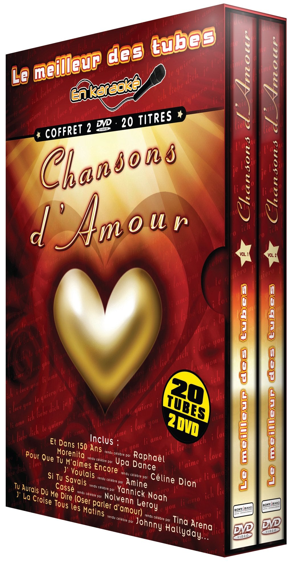 Le Meilleur des tubes en karaoké : Chansons d'amour - Coffret 2 DVD Films