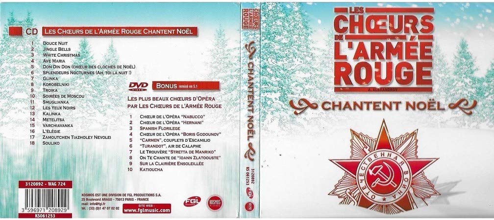 Les Choeurs De L'Armée Rouge Chantent Noël (cd) / les plus beaux choeurs d'opéra (dvd 5.1) cd
