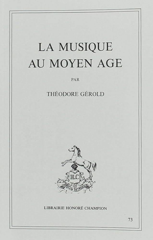 La Musique au Moyen Age. (1932). book