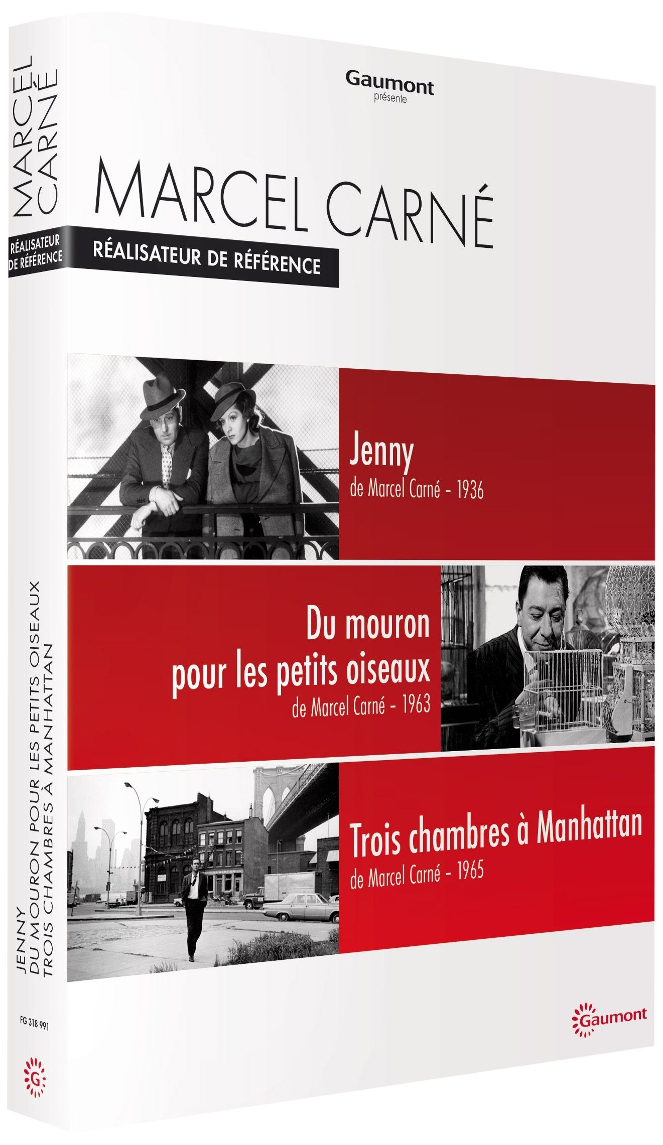 Coffret marcel carné : jenny ; du mouron pour les petits oiseaux ; trois chambres à manhattan Films