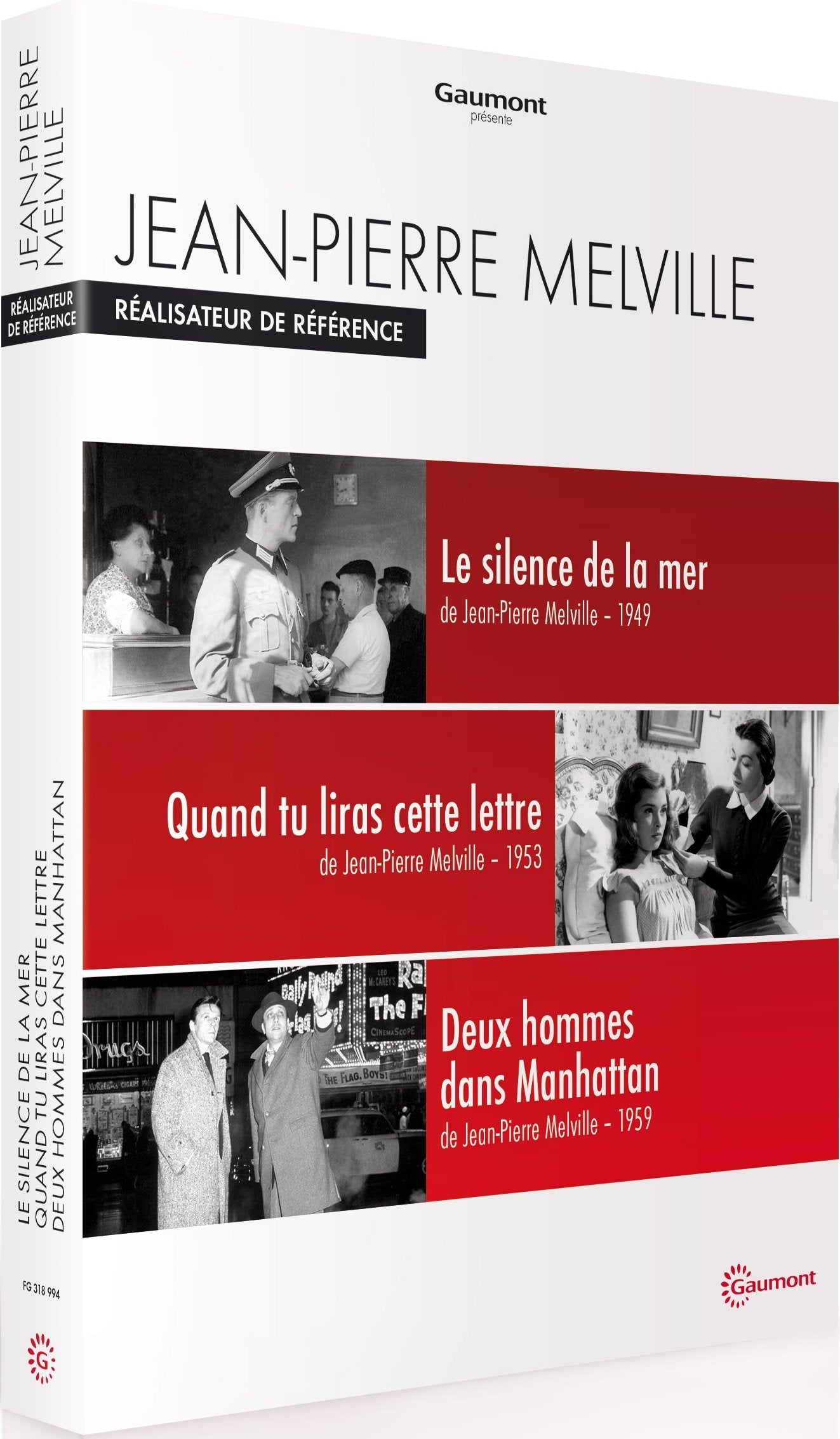 Jean-Pierre Melville - Réalisateur de référence : Le silence de la mer + Quand tu liras cette lettre + Deux hommes dans Manhattan dvd
