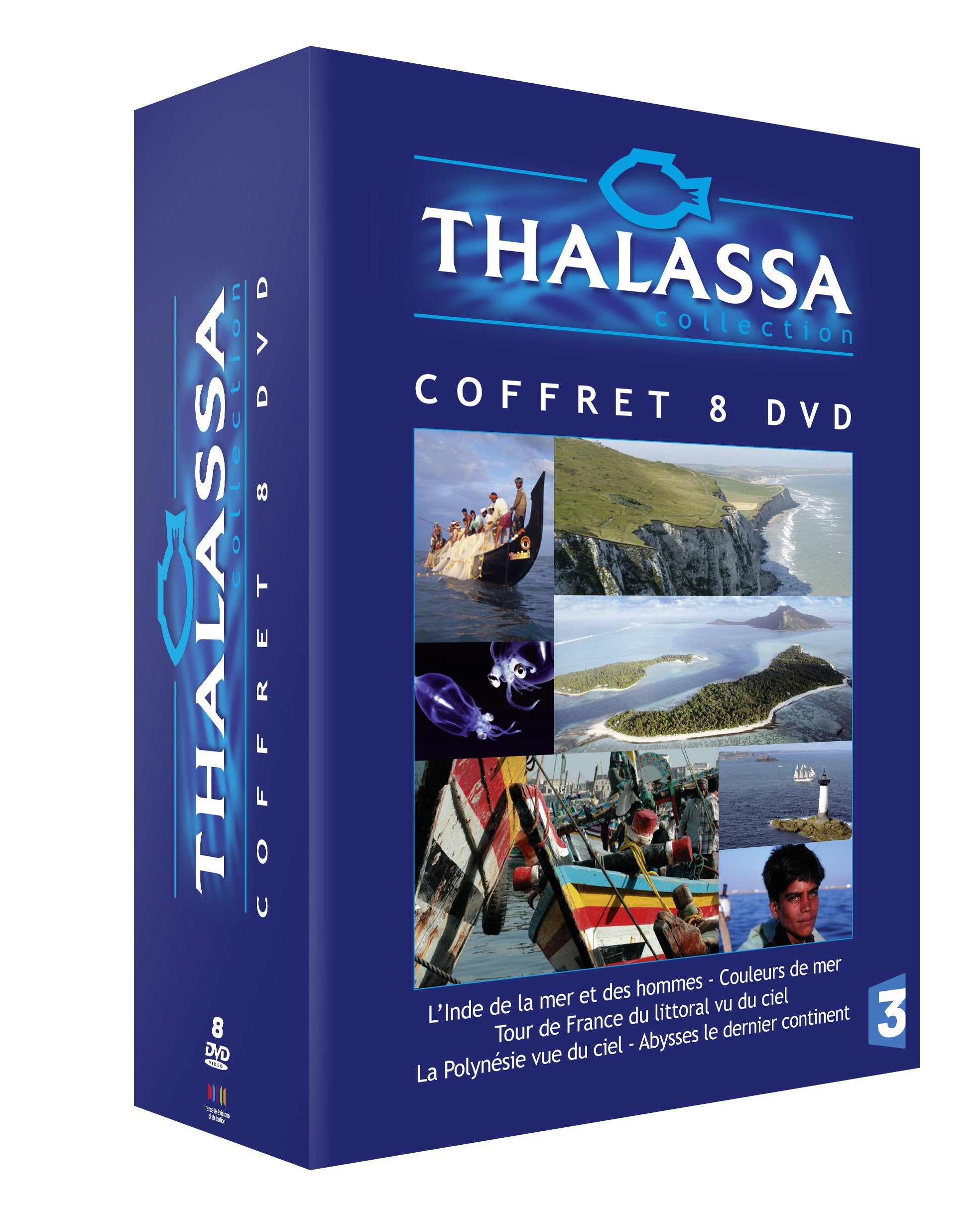 Thalassa Coffret 8 DVD : L'inde de la mer et des hommes / Couleurs de mer / Tour de France du littoral vu du ciel / La Polynésie vue du ciel / Abysses le dernier continent- Movies