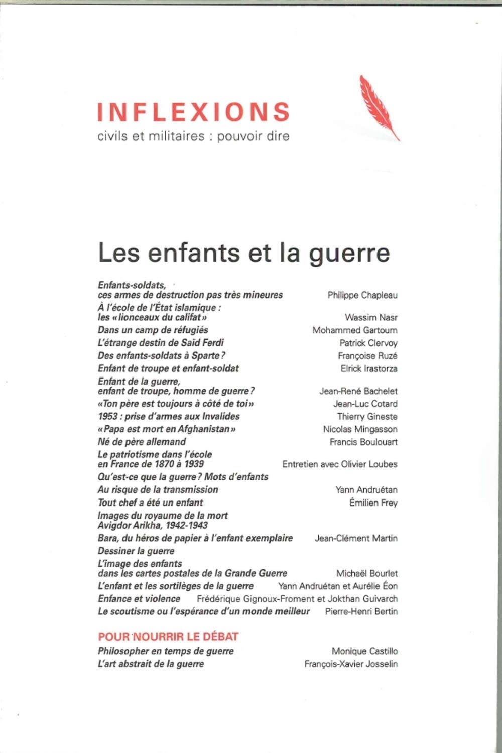 Inflexions N 37 les Enfants et la Guerre Janvier 2018 book