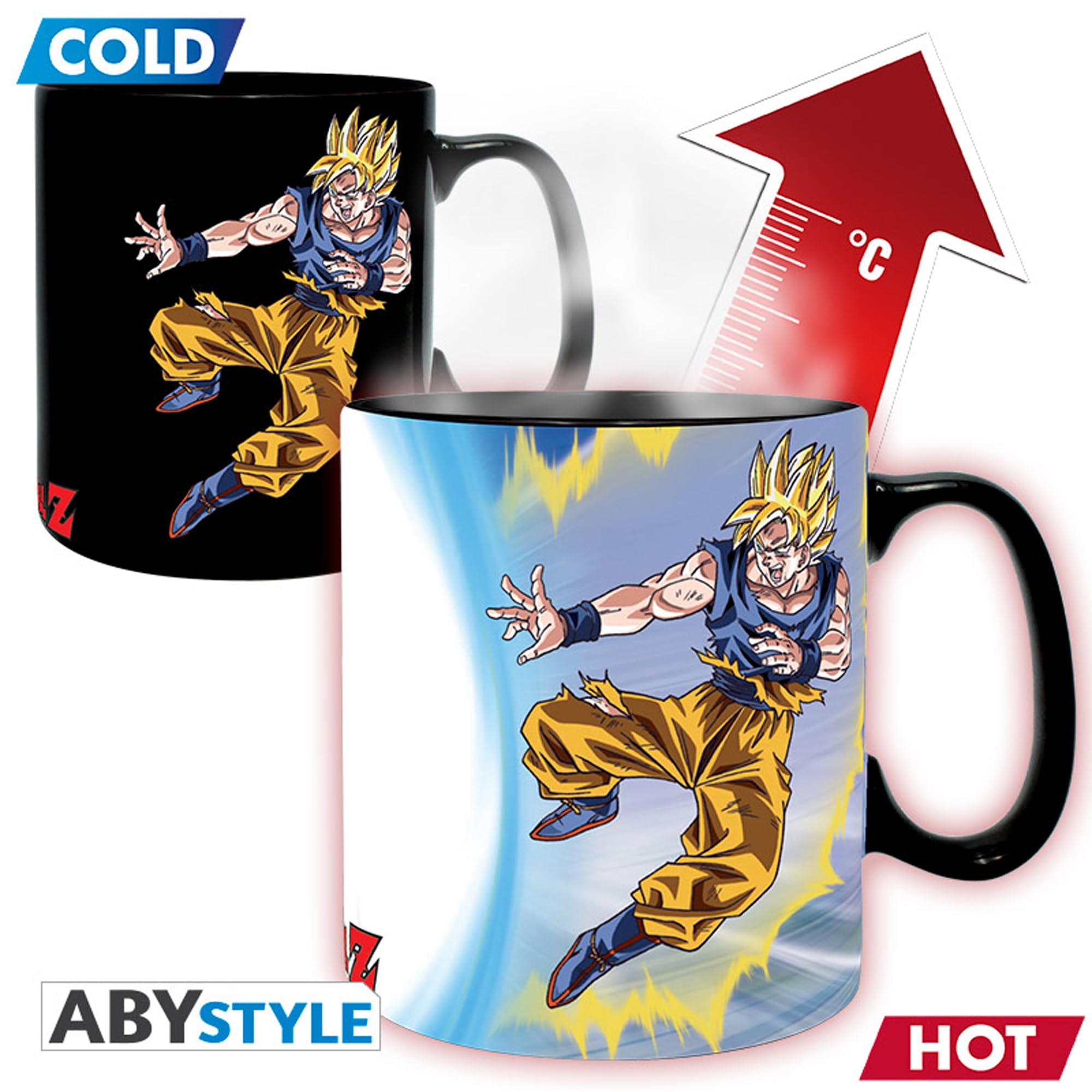 DRAGON BALL - Mug Heat Change - 460 ml - DBZ/ GokuVSBuu-cardboard book