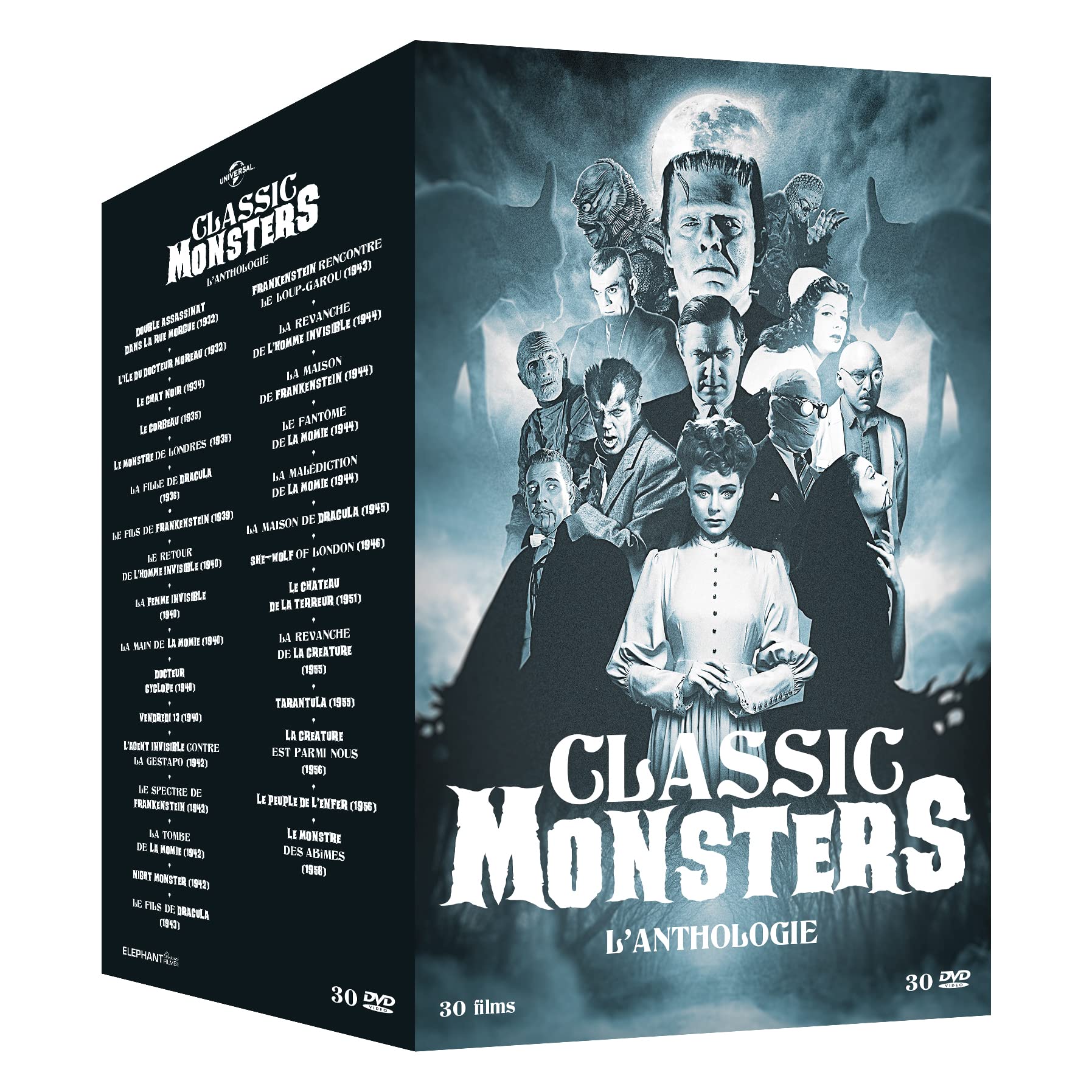 Classic Monsters - L'Anthologie - Coffret 30 films - 30 DVD dvd