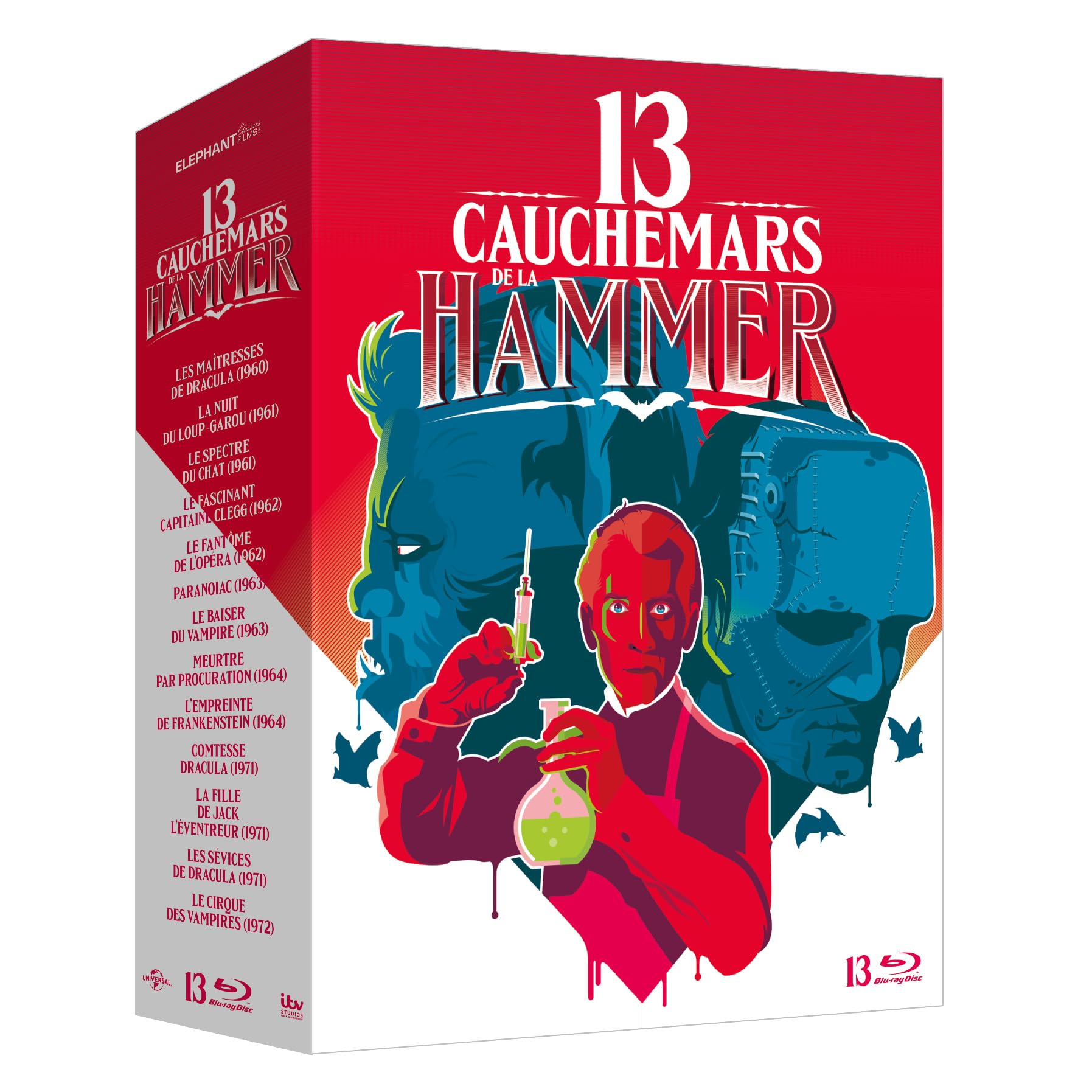 [Elephant Film - Edition officielle en langue française - 13 cauchemars de la Hammer - Edition spéciale - Coffret 13 Blu-ray Movies