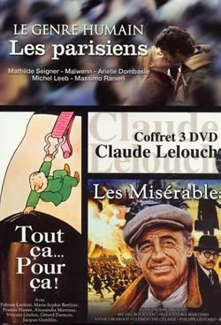 Coffret Lelouch, années 90-2000 : Les parisiens / Tout ça pour ça / Les misérables Films