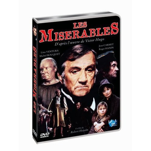 Les Miserables DVD Lino Ventura / Region 2 PAL European Edition / Has Franch and English sound options / Actors: Lino Ventura, Michel Bouquet, Jean Carmet, Francoise Seigner, Evelyne Bouix / Duration: Movies