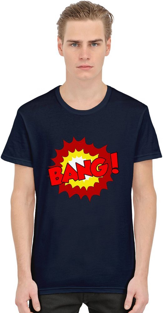 Bang Pop Art Poster Heren Gildan T-shirt, Marineblauw, 3XL game
