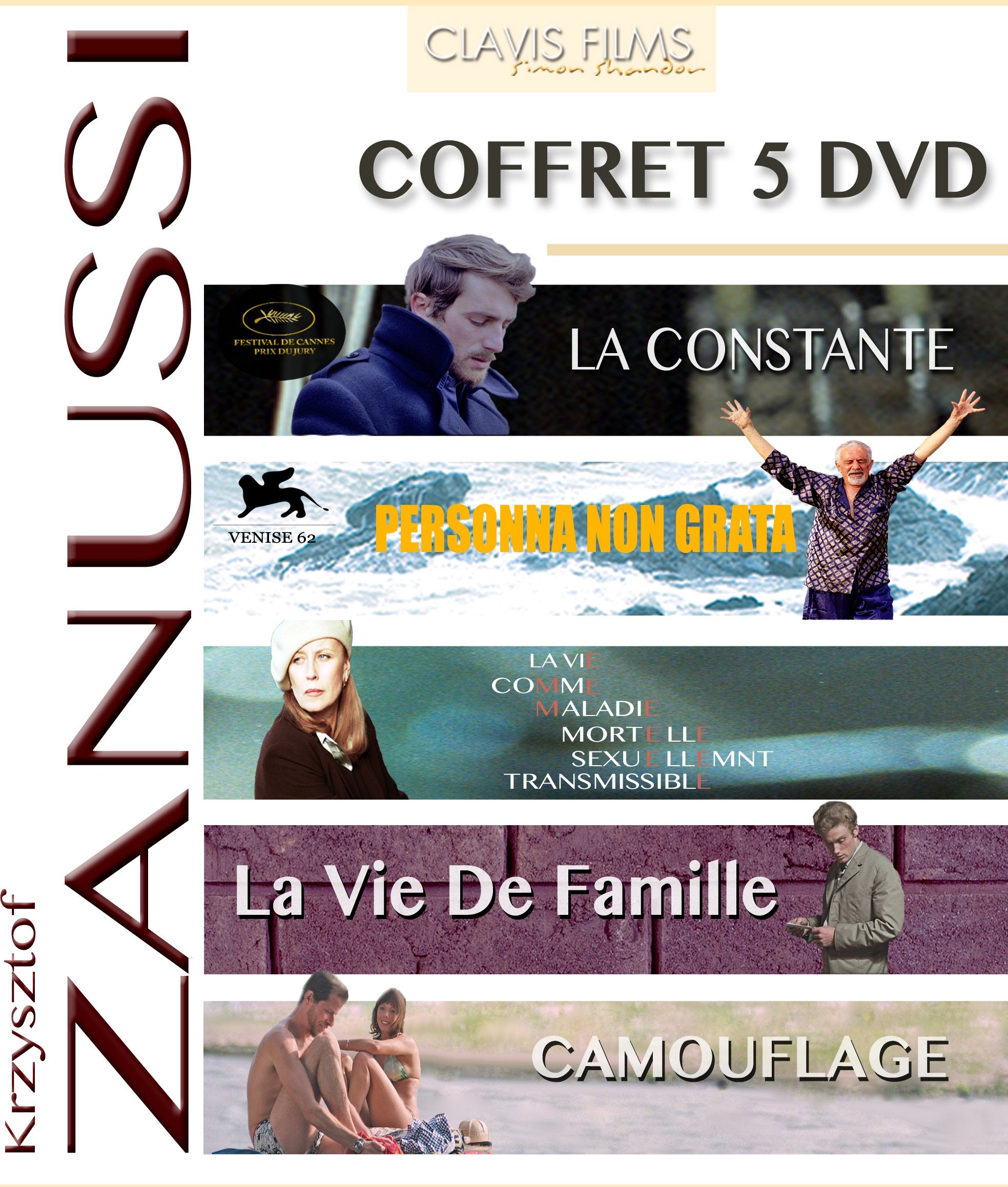 Krzysztof Zanussi - Coffret 5 films : La constante + Persona non grata + La vie comme maladie mortelle sexuellement transmissible + La vie de famille + Camouflage dvd