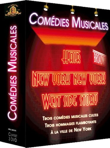 Coffret 3 DVD Comédies musicales : West Side Story - Hair - New York , New York Films