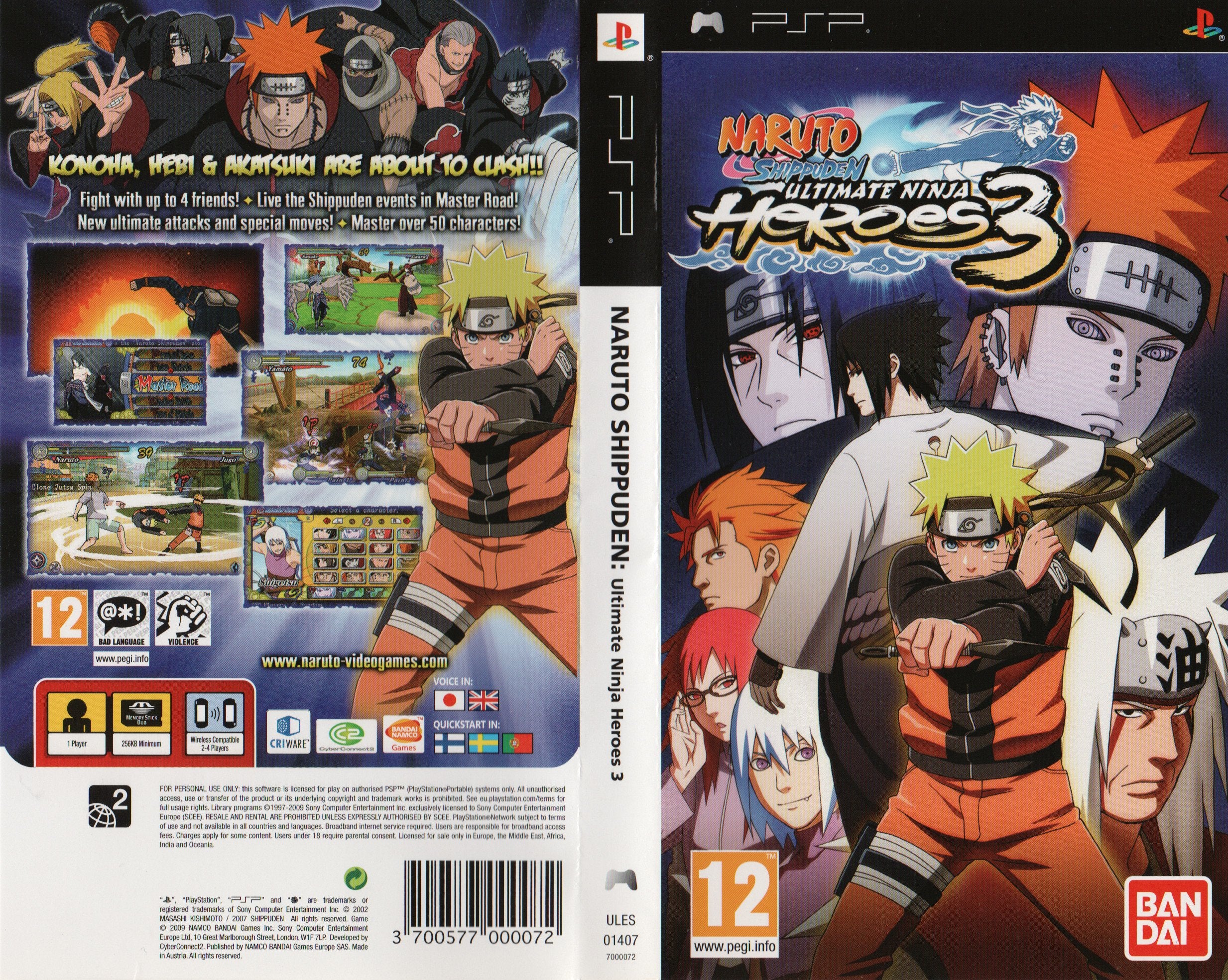 Naruto Shippuden : Ultimate Ninja Heroes 3 Older Consoles