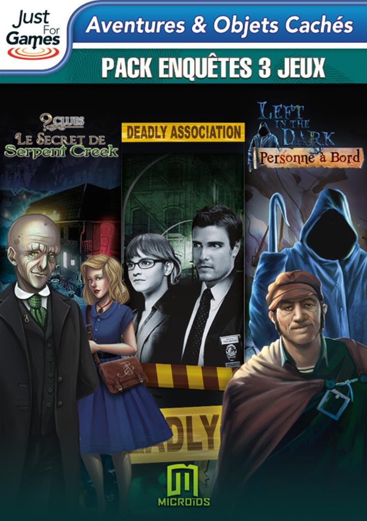 Triple pack "Enquêtes & Mystères" : 9 Clues + Deadly Association + Left in the Dark game