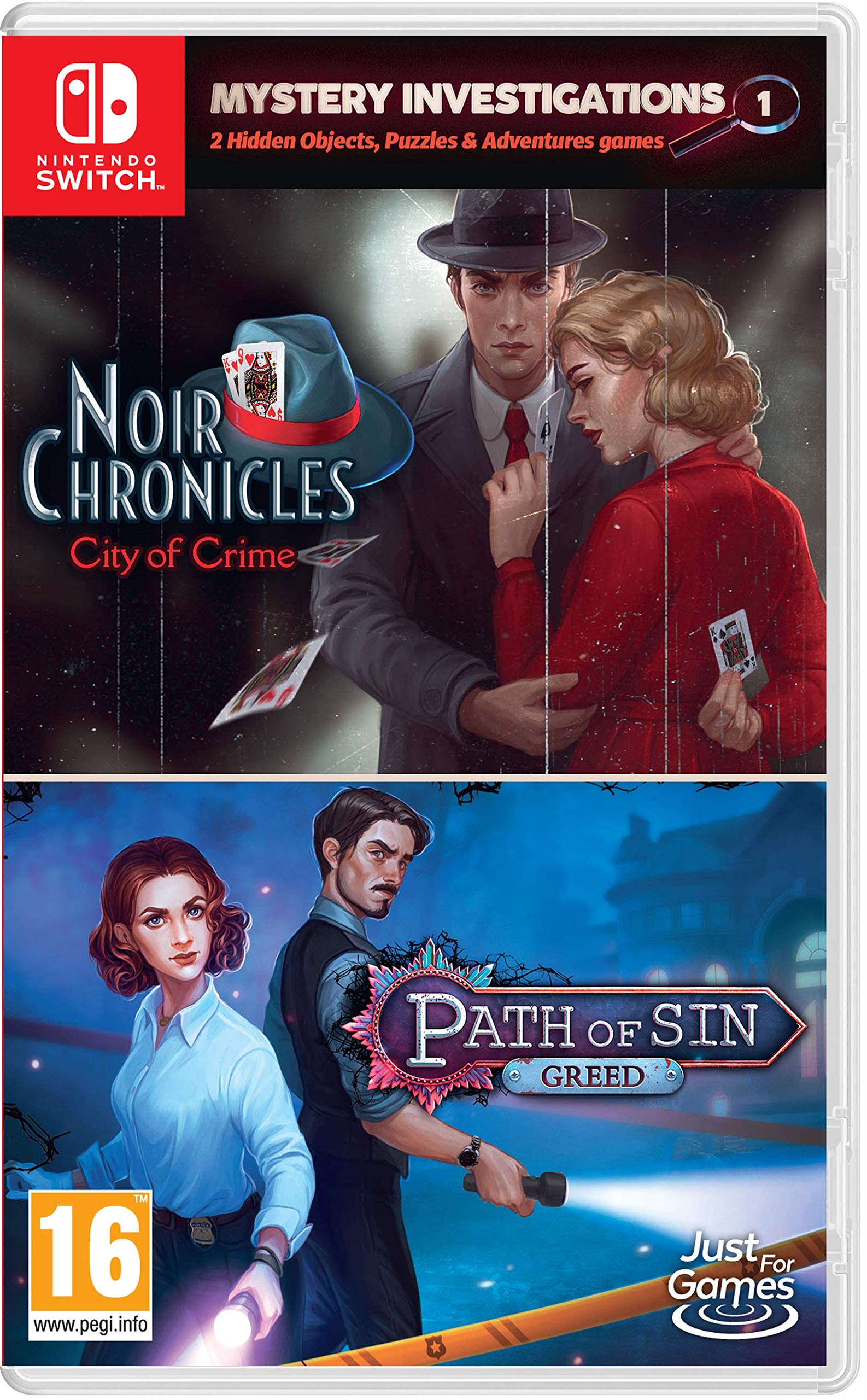 Mystery Investigation 1: Noir Chronicles: City of Crime + Path Of Sin: Greed Nintendo Switch