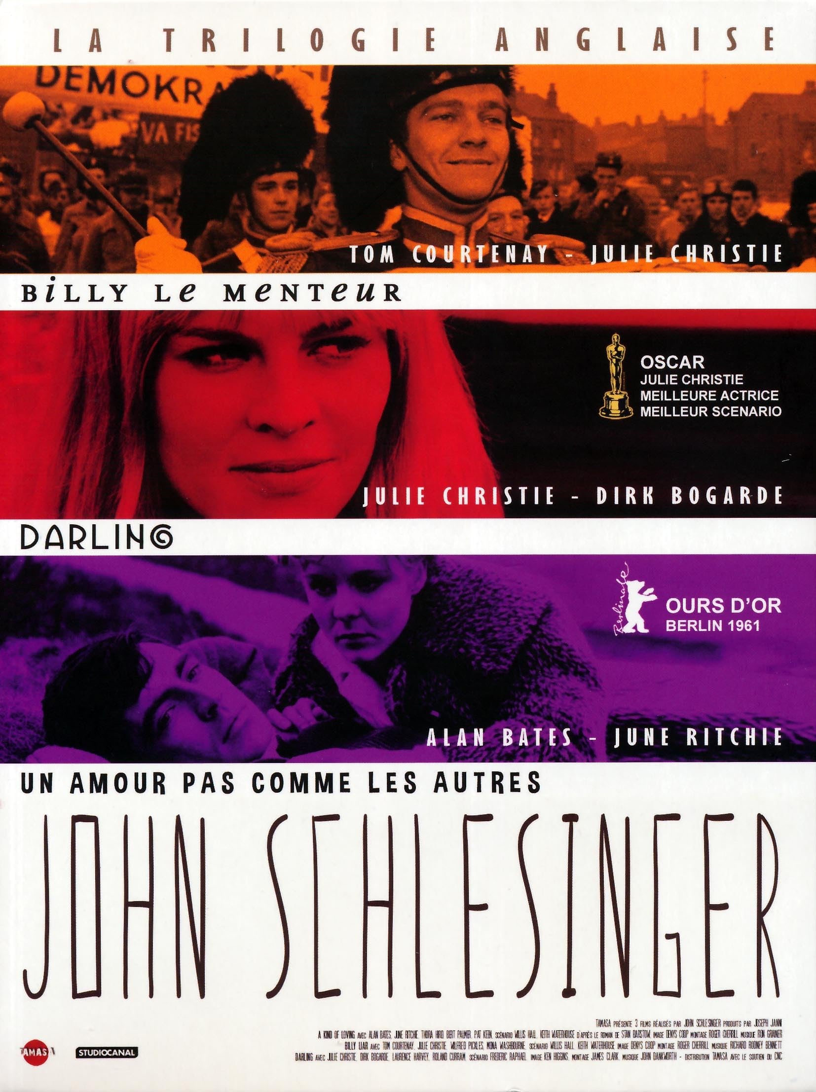 John schlesinger, la trilogie anglaise : un amour pas comme les autres ; billy le menteur ; darling Films