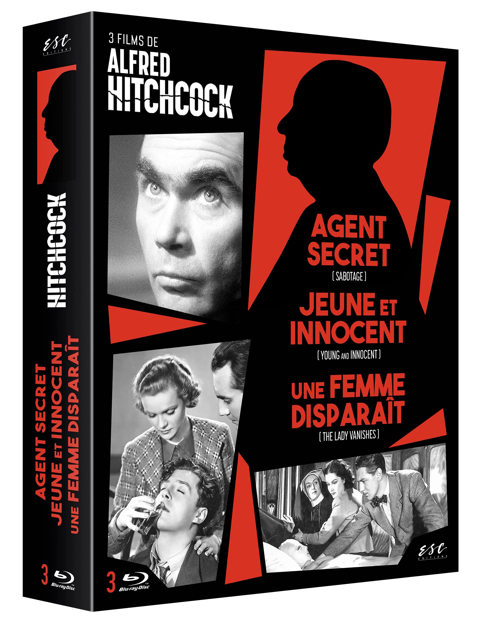 Alfred hitchcock : une femme disparait + agent secret + jeune et innocent Movies