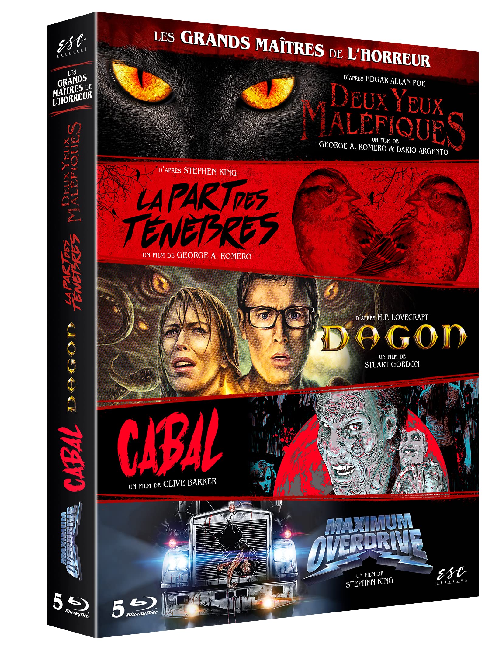 Les grands maîtres de l'horreur- coffret 5 films Films