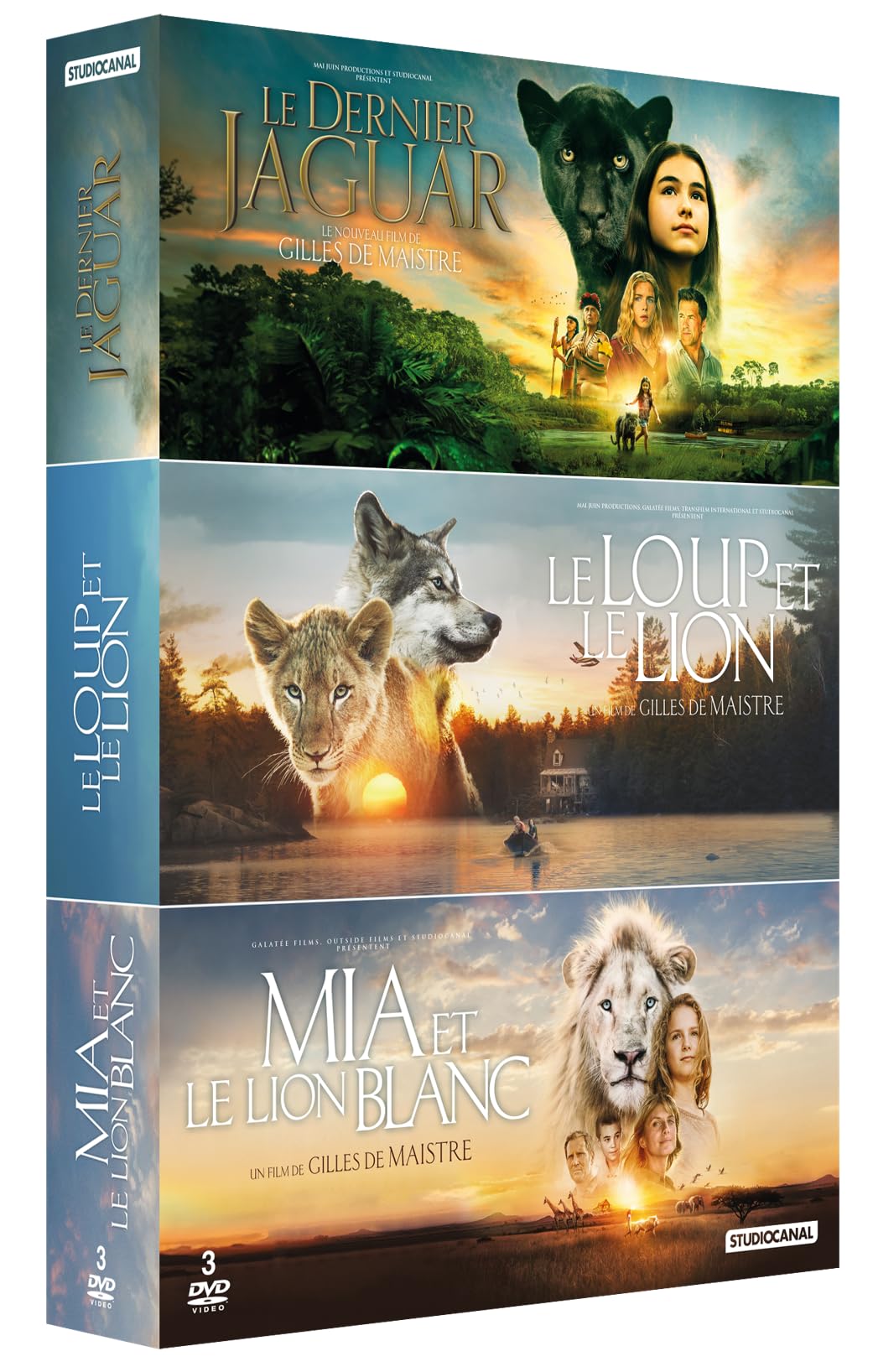 COFFRET LE LOUP, LES LIONS ET LE JAGUAR - 3 FILMS DE GILLES DE MAISTRE - 3 DVD Movies