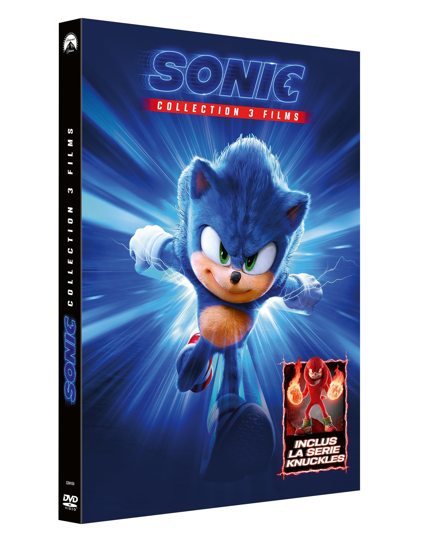 COFFRET SONIC - COLLECTION 3 FILMS + SERIE KNUCKLES- 5 DVD Films